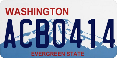 WA license plate ACB0414