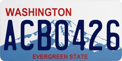 WA license plate ACB0426
