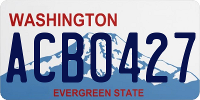 WA license plate ACB0427