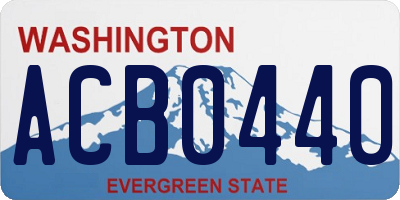 WA license plate ACB0440