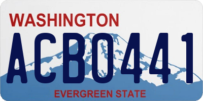 WA license plate ACB0441
