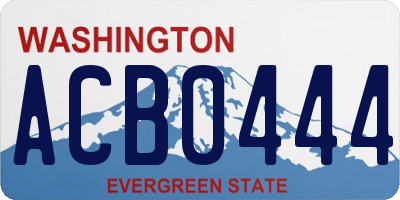 WA license plate ACB0444