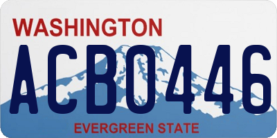 WA license plate ACB0446