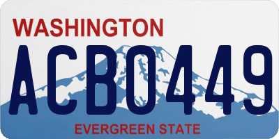 WA license plate ACB0449