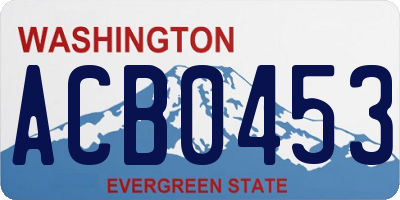 WA license plate ACB0453