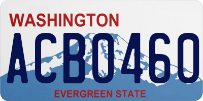 WA license plate ACB0460