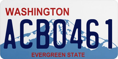 WA license plate ACB0461