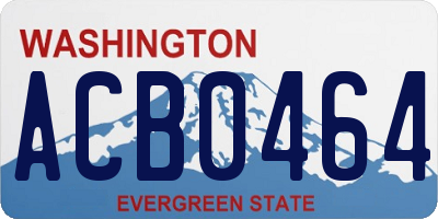 WA license plate ACB0464