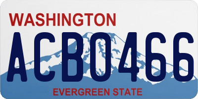 WA license plate ACB0466