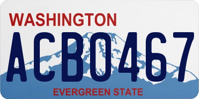WA license plate ACB0467