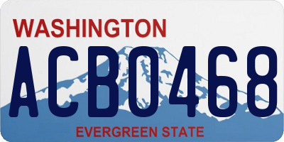 WA license plate ACB0468