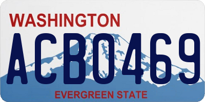 WA license plate ACB0469