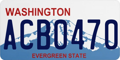WA license plate ACB0470