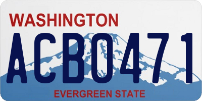 WA license plate ACB0471