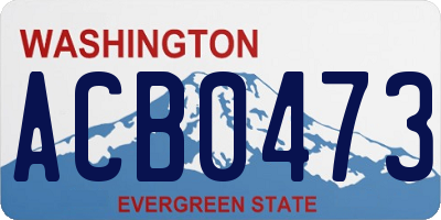 WA license plate ACB0473