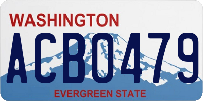 WA license plate ACB0479