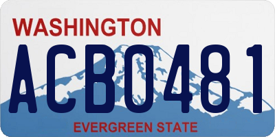 WA license plate ACB0481