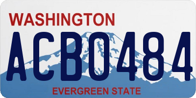 WA license plate ACB0484