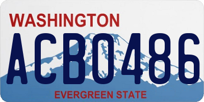 WA license plate ACB0486