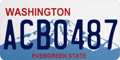 WA license plate ACB0487