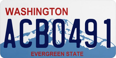 WA license plate ACB0491