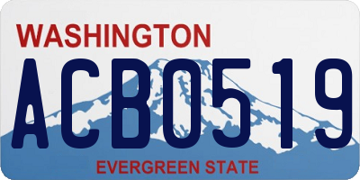 WA license plate ACB0519