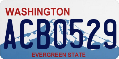 WA license plate ACB0529