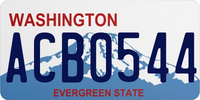 WA license plate ACB0544