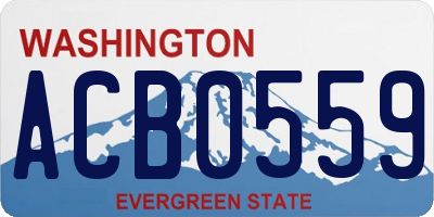 WA license plate ACB0559
