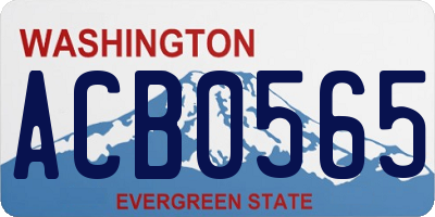 WA license plate ACB0565