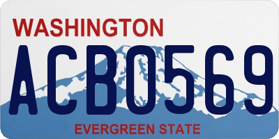 WA license plate ACB0569