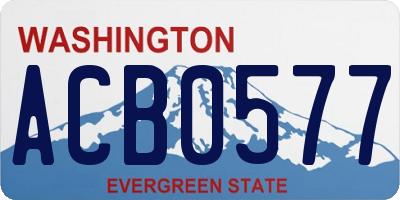 WA license plate ACB0577