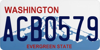 WA license plate ACB0579