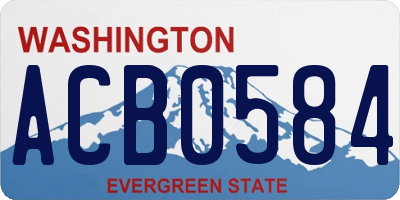 WA license plate ACB0584