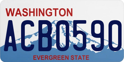 WA license plate ACB0590