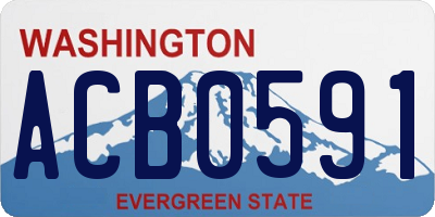 WA license plate ACB0591
