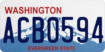 WA license plate ACB0594