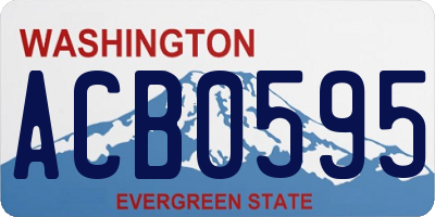 WA license plate ACB0595