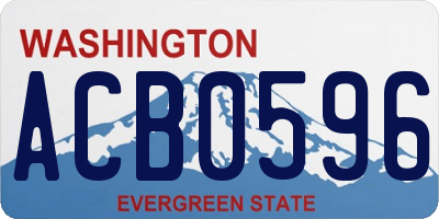 WA license plate ACB0596