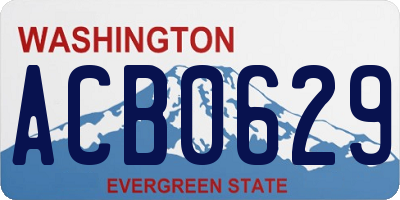 WA license plate ACB0629