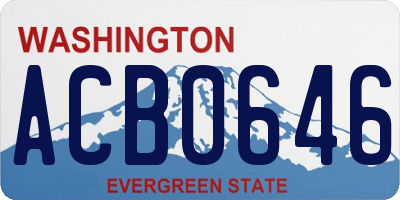 WA license plate ACB0646