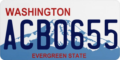 WA license plate ACB0655