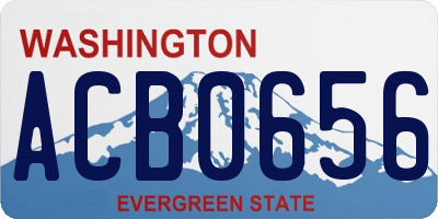 WA license plate ACB0656