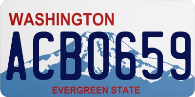 WA license plate ACB0659