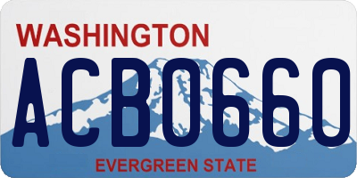 WA license plate ACB0660