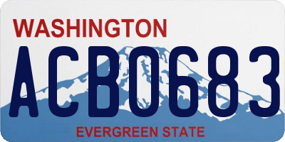 WA license plate ACB0683