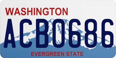 WA license plate ACB0686