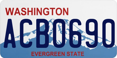 WA license plate ACB0690