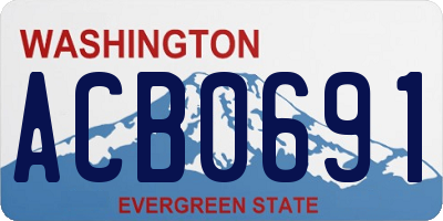 WA license plate ACB0691