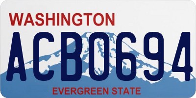 WA license plate ACB0694